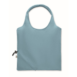 Sac de courses compact et pliable en coton recyclé 140 g/m² couleur bleu riviera deuxième vue