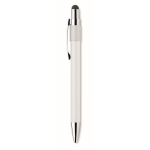 Stylo anti-stress avec spinner sur le dessus, encre bleue couleur blanc sixième vue