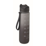 Bouteille en RPET avec bec et indicateur d’hydratation 1 L couleur noir