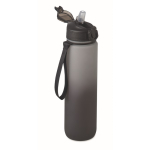 Bouteille en RPET avec bec et indicateur d’hydratation 1 L couleur noir deuxième vue