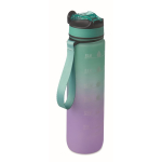 Bouteille en RPET avec bec et indicateur d’hydratation 1 L couleur turquoise