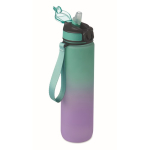 Bouteille en RPET avec bec et indicateur d’hydratation 1 L couleur turquoise deuxième vue