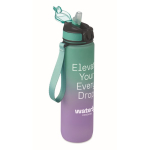 Bouteille en RPET avec bec et indicateur d’hydratation 1 L couleur turquoise deuxième vue principale