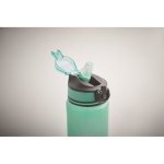 Bouteille en RPET avec bec et indicateur d’hydratation 1 L couleur turquoise troisième vue photographique