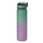 Bouteille en RPET avec bec et indicateur d’hydratation 1 L couleur turquoise septième vue