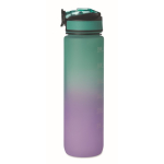 Bouteille en RPET avec bec et indicateur d’hydratation 1 L couleur turquoise huitième vue
