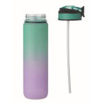Bouteille en RPET avec bec et indicateur d’hydratation 1 L couleur turquoise neuvième vue