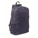 Sac à dos en polyester RPET avec poches en maille sur les côtés couleur bleu