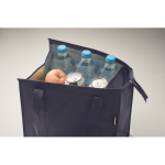Sac isotherme en non-tissé avec isolation en aluminium 25L couleur bleu troisième vue photographique