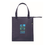 Sac isotherme en non-tissé avec isolation en aluminium 25L couleur bleu vue avec zone d'impression