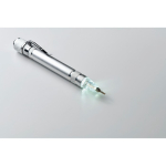 Outil multifonction en aluminium en forme de stylo avec lampe torche couleur argenté sixième vue photographique