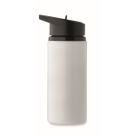 Bouteille en acier inoxydable recyclé avec bec et anse 500 ml couleur blanc sixième vue