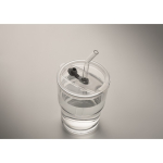 Verre avec couvercle anti-goutte et paille en verre 300ml couleur transparent cinquième vue photographique