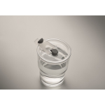 Verre avec couvercle anti-goutte et paille en verre 300ml couleur transparent septième vue photographique
