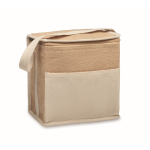 Sac isotherme en jute avec poche frontale et capacité de 3L couleur beige