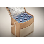Sac isotherme en jute avec poche frontale et capacité de 3L couleur beige sixième vue photographique