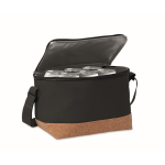 Sac isotherme en RPET avec détail en liège à la base 5L couleur noir deuxième vue