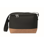 Sac isotherme en RPET avec détail en liège à la base 5L couleur noir cinquième vue