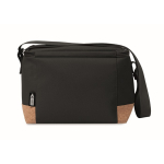 Sac isotherme en RPET avec détail en liège à la base 5L couleur noir sixième vue