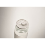 Verre en borosilicate avec paille assortie et bande en silicone 550ml couleur blanc sixième vue photographique