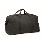 Sac de voyage monochrome en tissu recyclé avec double anse couleur noir