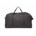 Sac de voyage monochrome en tissu recyclé avec double anse couleur bleu marine deuxième vue