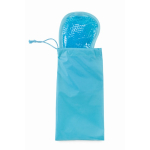 Masque de sommeil avec perles de gel, dans un sac à cordon couleur bleu ciel cinquième vue