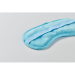 Masque de sommeil avec perles de gel, dans un sac à cordon couleur bleu ciel sixième vue photographique