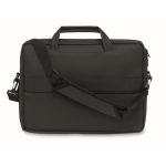 Mallette ordinateur portable anses et bandoulière ajustable 15 pouces couleur noir troisième vue