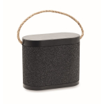 Enceinte sans fil noire avec anse de transport en jute 15 W couleur noir