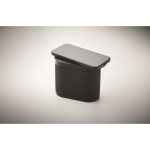 Enceinte sans fil noire avec anse de transport en jute 15 W couleur noir troisième vue photographique