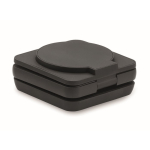Chargeur magnétique pliable en ABS 3-en-1 servant de support couleur noir quatrième vue