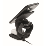 Chargeur magnétique pliable en ABS 3-en-1 servant de support couleur noir cinquième vue