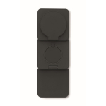 Chargeur magnétique pliable en ABS 3-en-1 servant de support couleur noir huitième vue