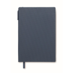 Carnet à couverture rigide avec stylo à l'intérieur, pages lignées A5 couleur bleu marine