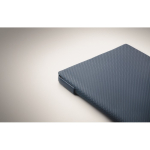 Carnet à couverture rigide avec stylo à l'intérieur, pages lignées A5 couleur bleu marine cinquième vue photographique