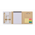 Set de bloc-notes avec notes adhésives et kit d’écriture couleur beige