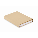 Set de bloc-notes avec notes adhésives et kit d’écriture couleur beige troisième vue