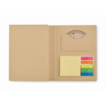 Set de bloc-notes avec notes adhésives et kit d’écriture couleur beige quatrième vue
