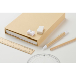 Set de bloc-notes avec notes adhésives et kit d’écriture couleur beige cinquième vue photographique