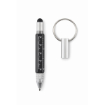 Porte-clés multifonction avec stylo à encre noire et outils couleur noir quatrième vue