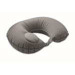 Oreiller de voyage gonflable avec gonfleur et système de dégonflage couleur gris foncé