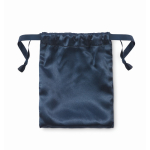 Masque de sommeil doux en polyester avec pochette assortie couleur bleu quatrième vue
