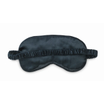 Masque de sommeil doux en polyester avec pochette assortie couleur gris foncé deuxième vue