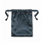 Masque de sommeil doux en polyester avec pochette assortie couleur gris foncé quatrième vue