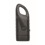 Lampe torche rechargeable par panneau solaire et manivelle dynamo couleur noir septième vue