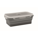 Boîte repas pliable en silicone colorée, capacité 1200 ml couleur gris foncé