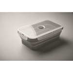 Boîte repas pliable en silicone colorée, capacité 1200 ml couleur gris foncé troisième vue photographique