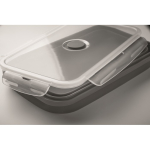 Boîte repas pliable en silicone colorée, capacité 1200 ml couleur gris foncé quatrième vue photographique