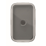 Boîte repas pliable en silicone colorée, capacité 1200 ml couleur gris foncé cinquième vue
